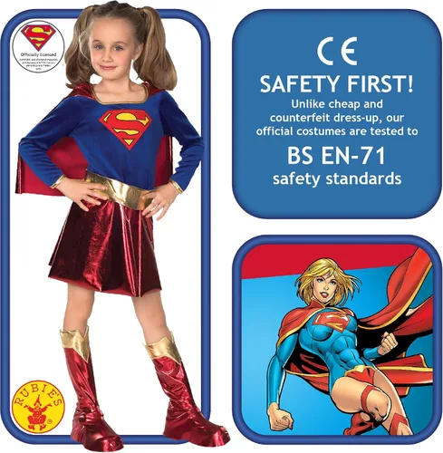 Vista 2 de Deluxe Supergirl Kids Costume