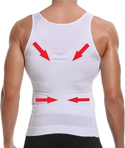 Vista 6 de SHAPERLUV - Camiseta sin mangas para hombre, camiseta moldeadora de cuerpo Shaperluv, para hombre, moldeador de cuerpo abdominal, camiseta sin