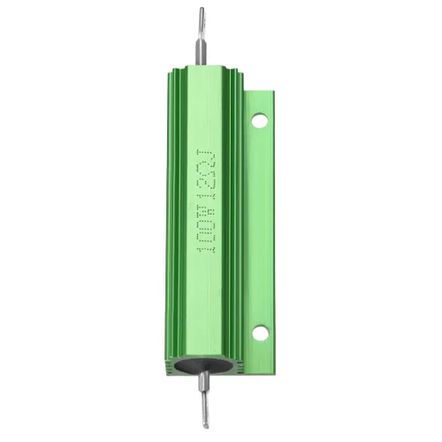 Vista 2 de uxcell 2 piezas de resistencia de caja de aluminio 100 W 12 ohmios bobinado verde para convertidor de repuesto LED 100 W 12RJ for LED Replacement