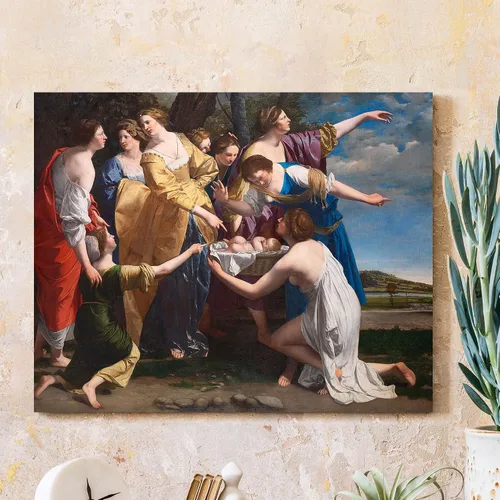Vista 29 de Anunciación de Leonardo da Vinci Reproducciones de arte clásico, impresiones en lienzo giclée para decoración del hogar, 16 x 30 pulgadas