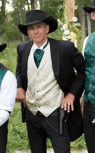 Vista 16 de Historical Emporium Corbata de satén jacquard para hombre, corbata victoriana eduardiana occidental para boda, Halloween, cosplay