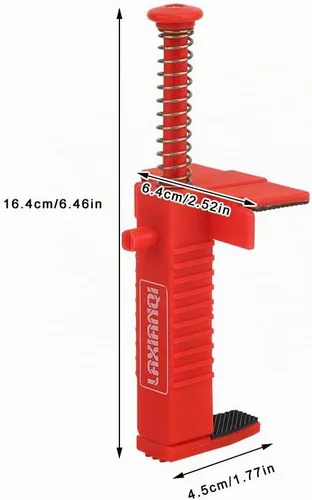 Vista 2 de Herramientas de fontanero de revestimiento de ladrillo 2PCS Herramienta de medición de nivelación de ladrillos para construcción de edificios (rojo)