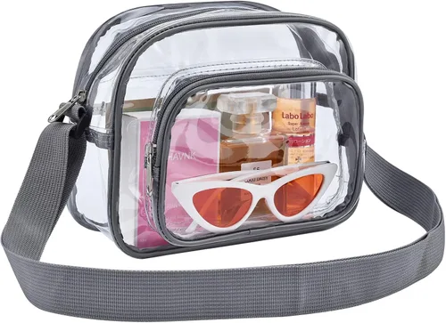 Vista 2 de Bolso bandolera transparente aprobado por el estadio adecuado para el trabajo viajes entrenamiento conciertos o deportes