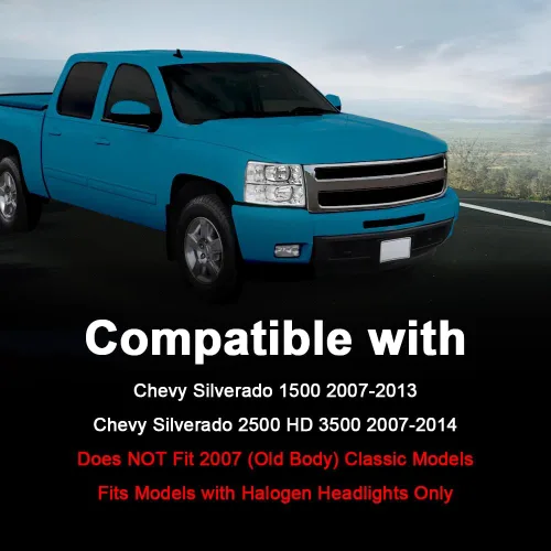 Vista 2 de G-PLUS Conjunto de faros, compatible con Chevy Silverado 2007 2008 2009 2010 2011 2012 2013 2014 Chevy Silverado parachoques faro, lente