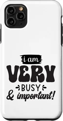 Vista 13 de Very Busy & Important Retro Groovy Text Design Case for iPhone 17