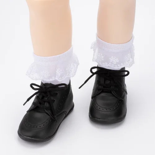 Vista 3 de Casazoe Zapatos Oxford para bebés y niñas, de piel sintética, mocasines de boda, zapatos de vestir para bautizo, primeros pasos para caminar