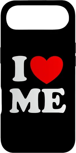 Vista 27 de Carcasa divertida para iPhone 16 I Love Me I Red Heart Me I Love Me Myself And I