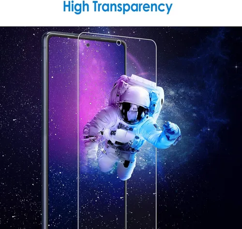 Vista 4 de JETech Protector de pantalla compatible con Samsung Galaxy S20 FE de 6.5 pulgadas, película de vidrio templado, paquete de 3