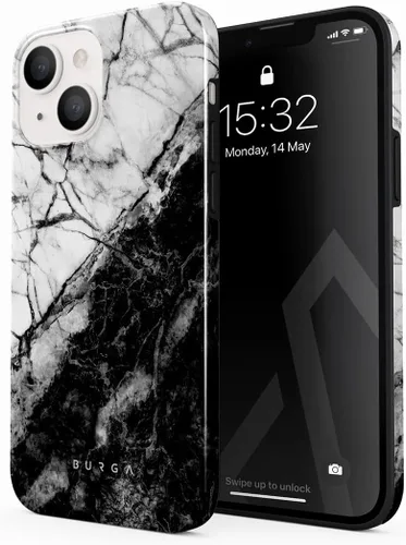 Vista 88 de BURGA - Funda compatible con iPhone 12, apta para carga inalámbrica, carcasa rígida híbrida de 2 capas + funda de silicona, resistente, ajuste