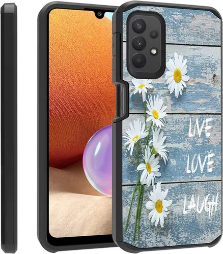 Vista 11 de Funda para teléfono Galaxy A23 5G, resistente 2 en 1 de doble capa híbrida de policarbonato duro y silicona suave a prueba de golpes, funda