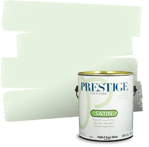 Vista 69 de PRESTIGE Pintura exterior e imprimación en uno, aloe, plano, 1 galón
