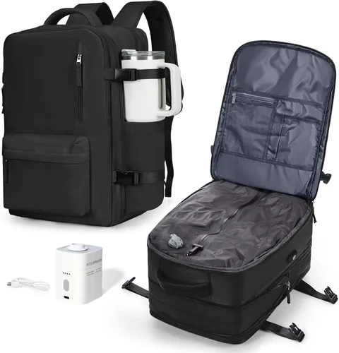 Vista 52 de VGCUB Mochila grande de viaje para trabajo, negocios, mochila para computadora portátil aprobada para vuelo, para mujeres y hombres, mochila