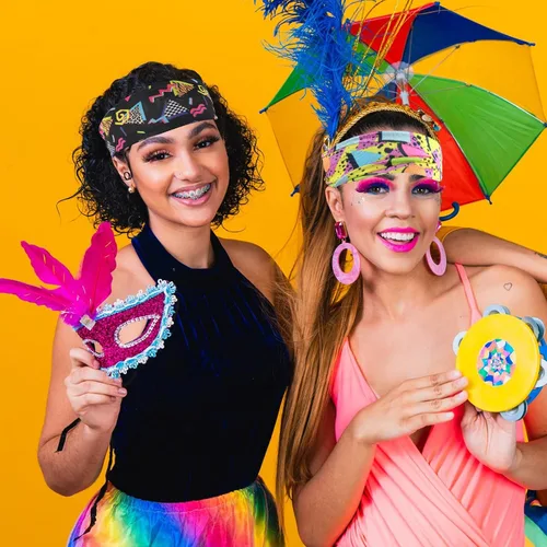 Vista 3 de 4 pañuelos para la cabeza con estampado retro de los años 80, bandana de neón para yoga, deportes, fiestas, accesorios para el cabello para mujeres