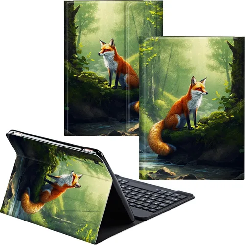 Vista 75 de Funda para Samsung Galaxy Tab S6 Lite 2022/2020 Teclado Inalámbrico Desmontable y Cubierta De Soporte De Cuero PU Funda Protectora Para Samsung