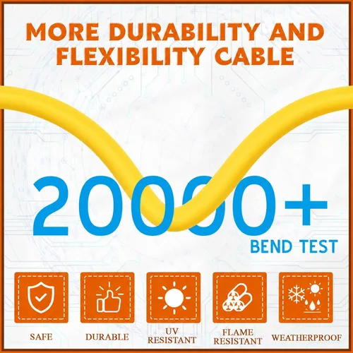 Vista 7 de Kanayu Cable adaptador de corriente NEMA 6-50P a TT-30R de 50Amp a 30Amp RV Amarillo