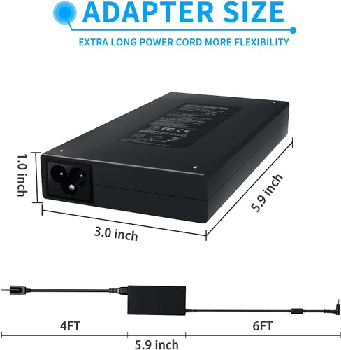 Vista 7 de VHBW Adaptador de corriente de repuesto para HP 120 W compatible con HP USB-C Dock G5 L41856-001 TPN-LA18 5TW13AA Envy 15 17 Series Omen 15-5000