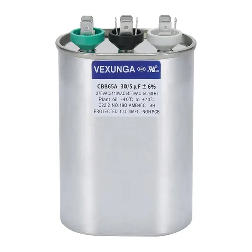 Vista 58 de VEXUNGA Capacitor Dual de Arranque Redondo A/C de 50/5 uF 50+5 MFD 370VAC o 440VAC CBB65 CBB65B Capacitores de Aire Acondicionado para Motor