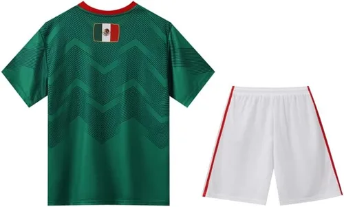 Vista 6 de Dizi México Green Futbol Sports - Juego de camiseta de fútbol americano para niños y jóvenes