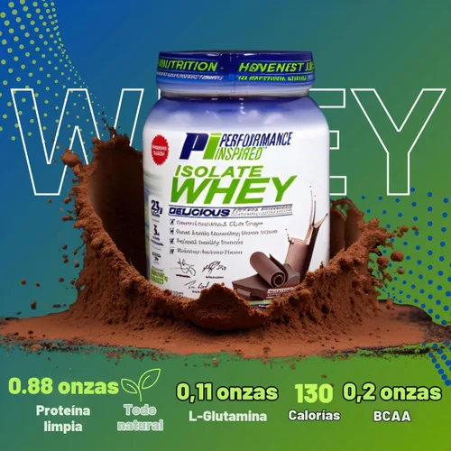 Vista 6 de Performance Inspired Nutrition Isolate - Proteína de suero en polvo – 0.88 oz de proteína de absorción rápida – BCAA y L-glutamina añadida – Limpio