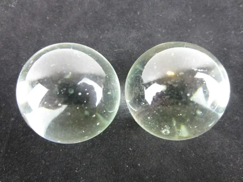 Vista 3 de Juego de 2 canicas de cristal sólido con burbujas de jabón de 1.378 in transparente ICE