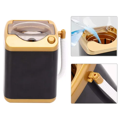 Vista 6 de Lavadora, mini lavadora eléctrica para brochas de maquillaje, máquina automática de limpieza de secado rápido de plástico de simulación para mujeres