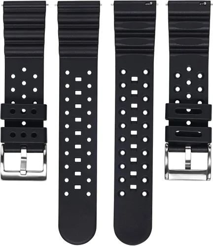 Vista 2 de Carty Correas de reloj de silicona de liberación rápida para hombres y mujeres de alta calidad impermeables de 0787in 0866in 0945in correas de goma