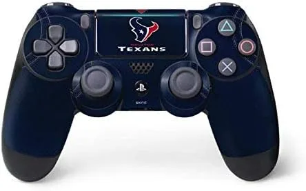 Vista 4 de NFL Houston Texans Skin para mando de PS4 Pro/Slim – Houston Texans blanco y negro