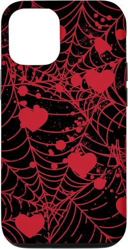 Vista 28 de Spiderweb Valentine's Day Hearts Gothic Goth Black Fairycore Case for iPhone 17