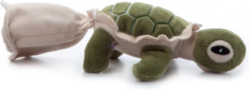 Vista 5 de The Petting Zoo Animal de peluche de tortuga marina con mini concha, regalos para niños, animales salvajes del océano Onez, peluche de tortuga