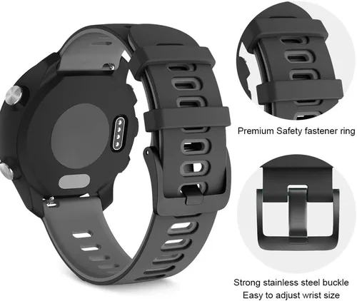 Vista 5 de NotoCity Correas de reloj Vivoactive 5/Vivoactive 3, Galaxy Watch 4/Watch 5/Active 2, correa de repuesto de silicona de 0.787 pulgadas para reloj