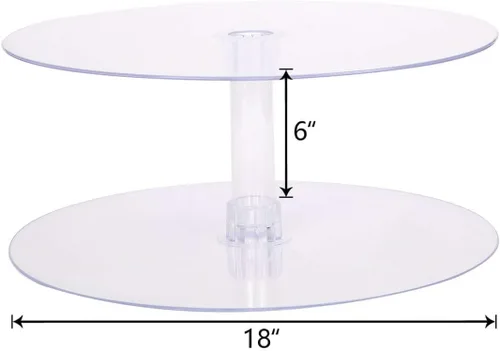 Vista 3 de Efavormart - Soporte para decoración de postres de 2 niveles de 18 pulgadas para cumpleaños, Navidad, fiesta, boda