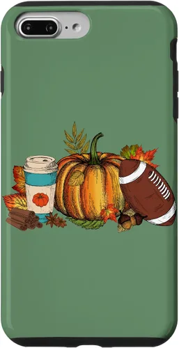 Vista 12 de Fall Football Pumpkin Coffee Latte Case for iPhone 17
