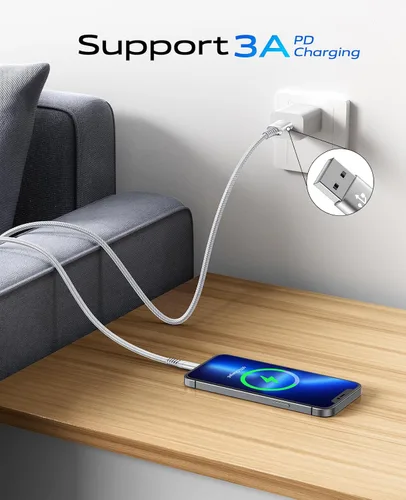 Vista 34 de Dasku iPhone 17 USB C a USB C de carga rápida, 60 W (3.1 A), paquete de 2 cables cargador de carga de 3 pies tipo C para iPhone 17/16/15/15 Plus/15