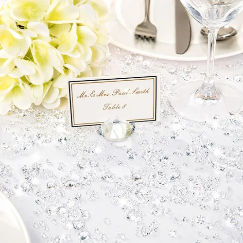 Vista 4 de 8700 piezas de confeti de mesa de diamante transparente, rellenos de jarrón Acrylic Vase Fillers, Fake Crystal Gems, Wedding & Bridal Shower
