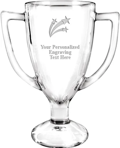 Vista 22 de Crown Awards Premio de taza de vidrio con su texto, trofeo de vidrio personalizado grabado personalizado de 7 pulgadas 38 Personalizado