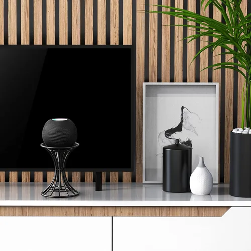 Vista 7 de Soporte de mesa inteligente con altavoz para Echo Dot 5ª/4ª/3ª/2ª generación, Echo 4ª/3ª/2ª generación, Echo Glow, Apple Homepod Mini y Google