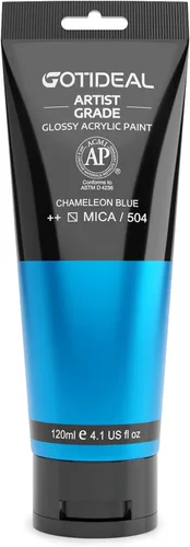 Vista 33 de GOTIDEAL - Pintura acrílica iridiscente, rojo camaleón, de 4.1 oz, no tóxicas, no se decoloran; ricos pigmentos para artistas adultos y niños
