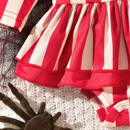 Vista 5 de HINTINA Conjunto de mameluco de Halloween para bebé recién nacida con calcetines