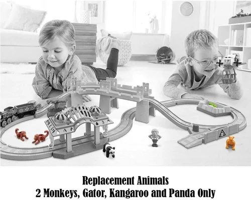 Vista 6 de Fisher-Price Piezas de repuesto para el juego de tren de madera de Thomas and Friends - FXT66 ~ Wood Big World Adventures ~ Animales de repuesto