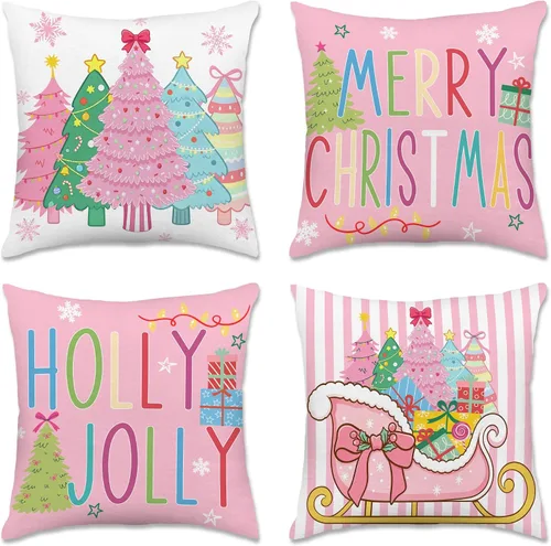 Vista 11 de pinata Juego de 4 fundas de almohada de otoño de 18 x 18 pulgadas