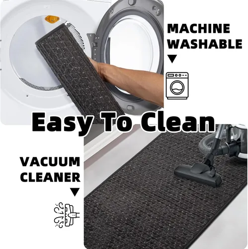 Vista 8 de Alfombra de Baño Fina Antideslizante con Respaldo de Goma de Secado Rápido Súper Absorbente Alfombras de Baño que Caben Debajo de la Puerta