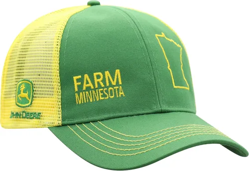 Vista 156 de John Deere Gorra de béisbol con logotipo y malla trasera con contraste, para hombre