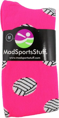 Vista 4 de MadSportsStuff Calcetines de voleibol con estampado de voleibol sobre la pantorrilla