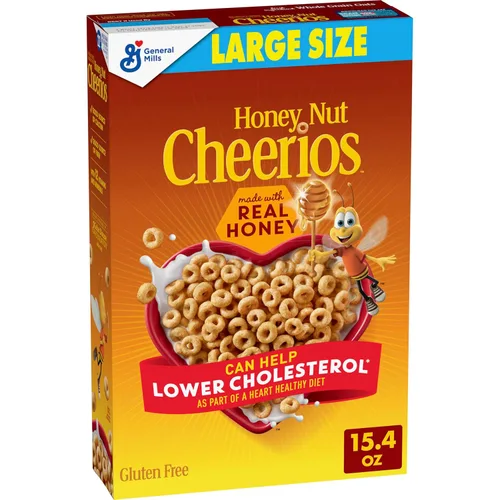 Vista 16 de Cereales para desayuno con avena Cheerios Honey Nut, sin gluten. 10.8 onzas
