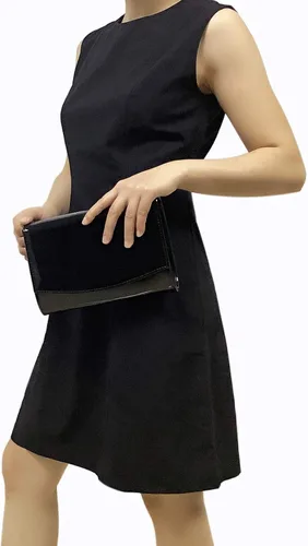 Vista 7 de CHARMING TAILOR Bolso de mano con solapa de charol clásico elegante y elegante bolso de noche