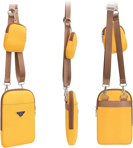 Vista 5 de Valentoria Bolso cruzado pequeño para teléfono celular, cartera de mensajero de viaje para mujer, bolsa deportiva casual con cremallera