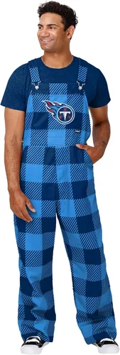 Vista 22 de FOCO NFL mens Nfl Team Logo Plaid Bib Overalls