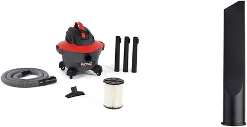 Vista 10 de RIDgid 62698 RT0600 NXT aspiradora mojado/seco de taller de 6 galones con ruedas, motor de 4.25 Pico HP y manguera con bloqueo Pro, gris oscuro