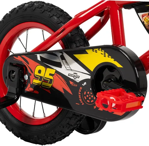 Vista 5 de Huffy Disney and Marvel 12/16 Inch Boys Bikes, Multiple Color Options Rojo Rayo McQueen