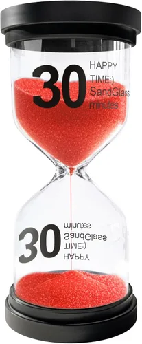 Vista 18 de Temporizador de arena de 1 minuto, reloj de arena de plástico para niños, temporizador de reloj de arena acrílico, reloj de arena pequeño de 1 Rojo